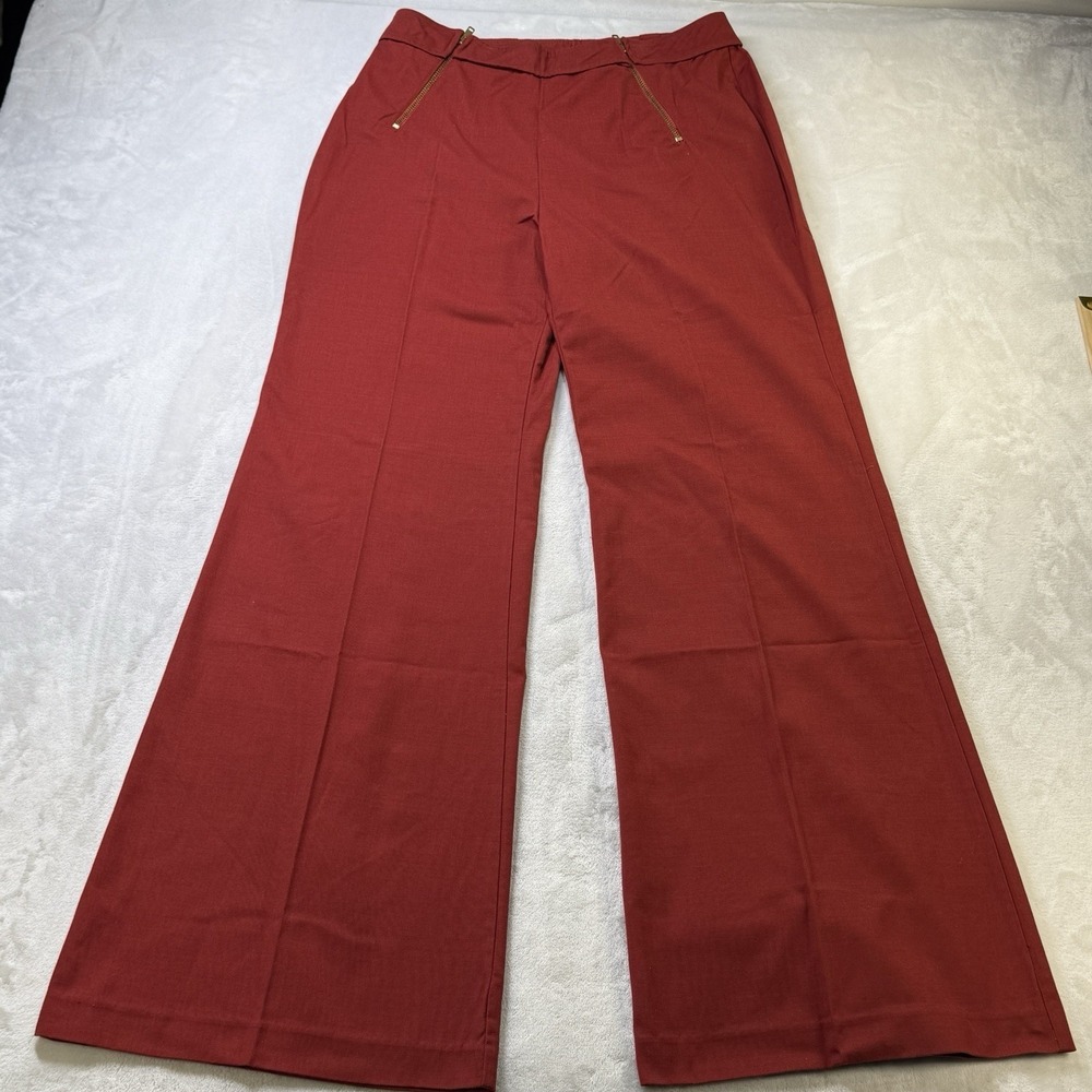 Vintage 60s 70s Brick Dual Zip Bell Bottoms Pants Glam‎ Rock Hippie Disco 30x31